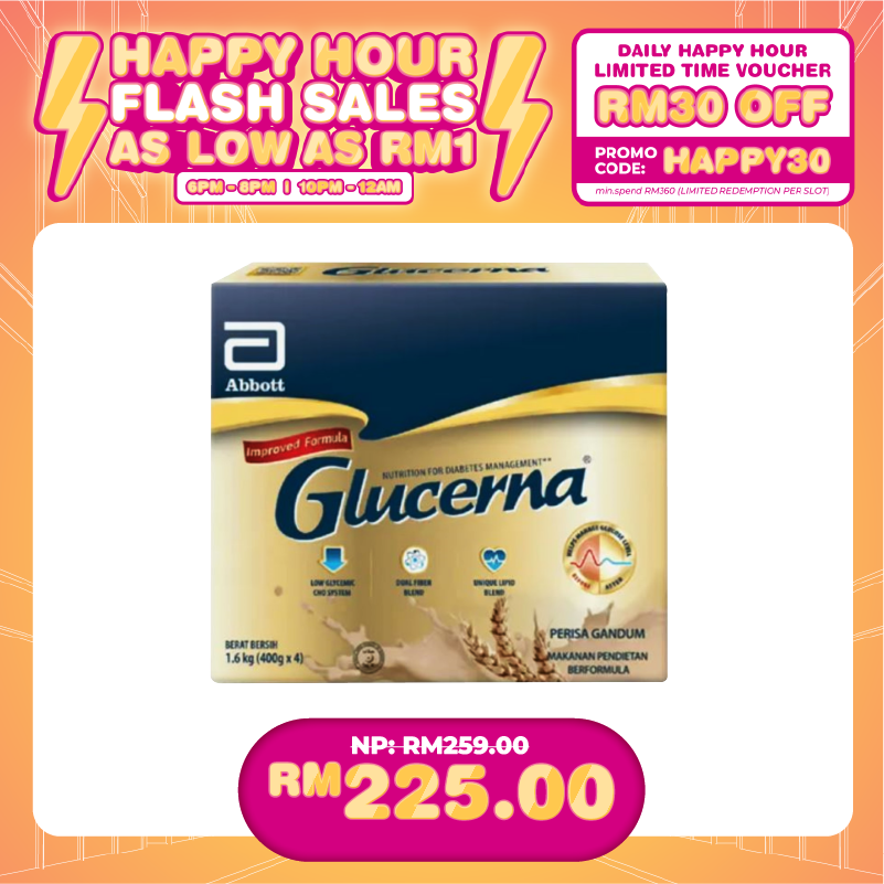 (HAPPY HOUR) GLUCERNA WHEAT BIB (1.48KG/1.6KG)